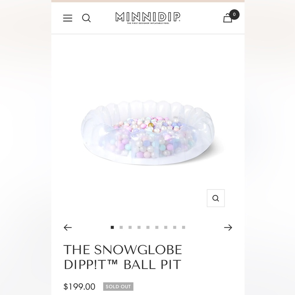 Minnidip The SNOWGLOBE DiPP!T™ Ball Pit - RAINBOW MIX